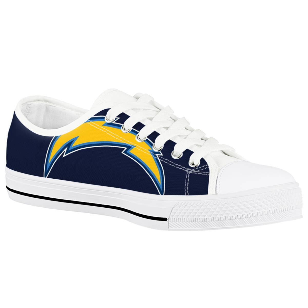 Men's Los Angeles Chargers Low Top Canvas Sneakers 003